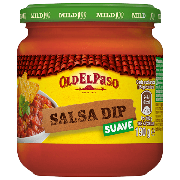 un mini frasco de vidrio de salsa suave Old el paso, 190g